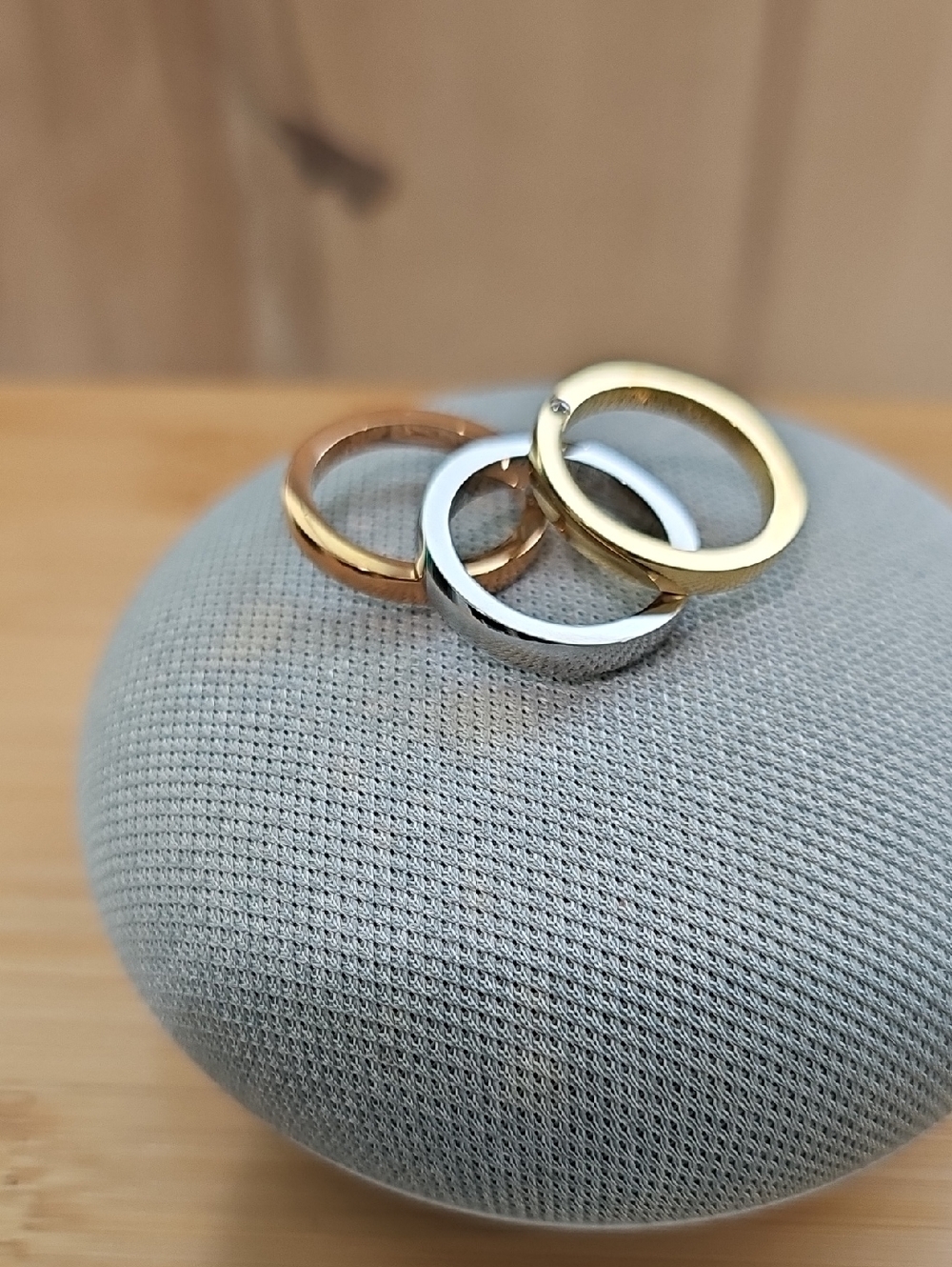 Triple Stackable Band Ring Set - Gold, Silver, Rose Gold